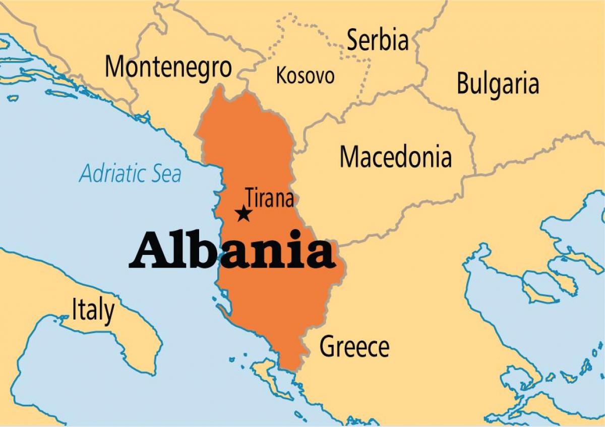 Albaania riigi kaart