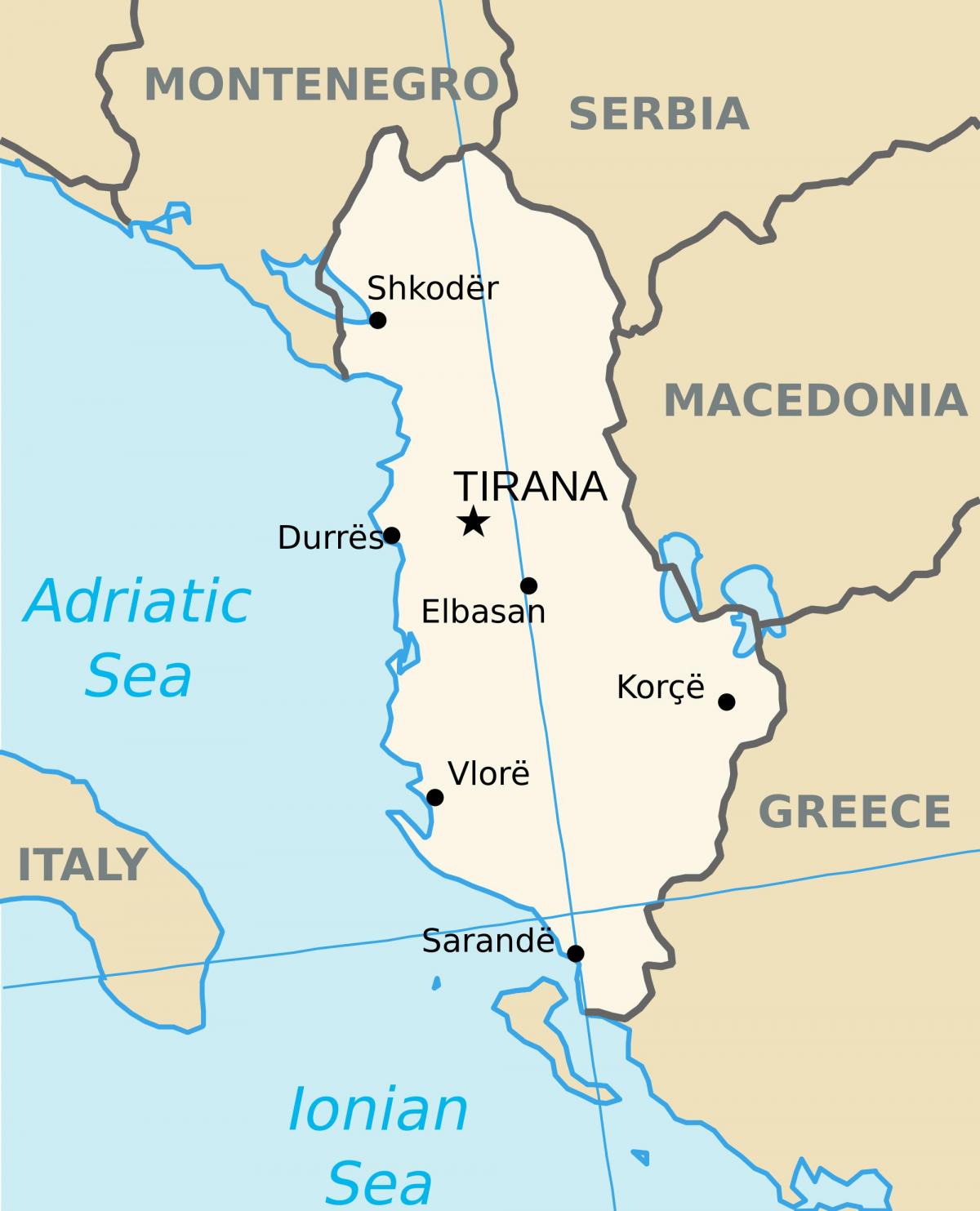 kaart saranda Albaania