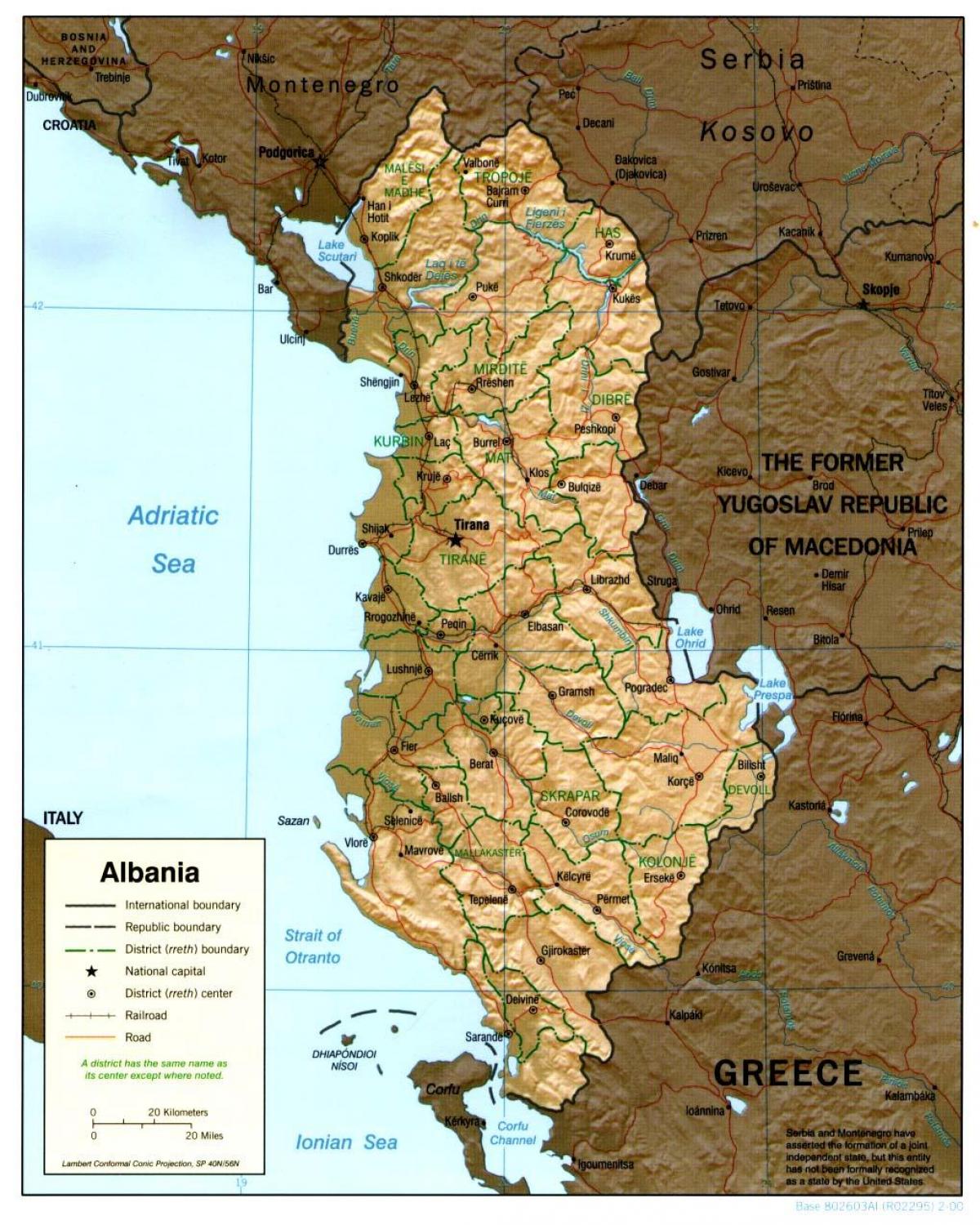 Albaania vana kaart