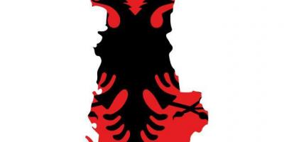 Kaart Albaania lipp