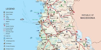 Dhermi kaart Albaania
