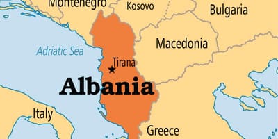 Albaania riigi kaart